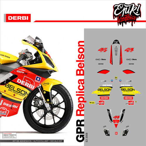 Kit Pegatinas Derbi GPR Replica Belson 2008